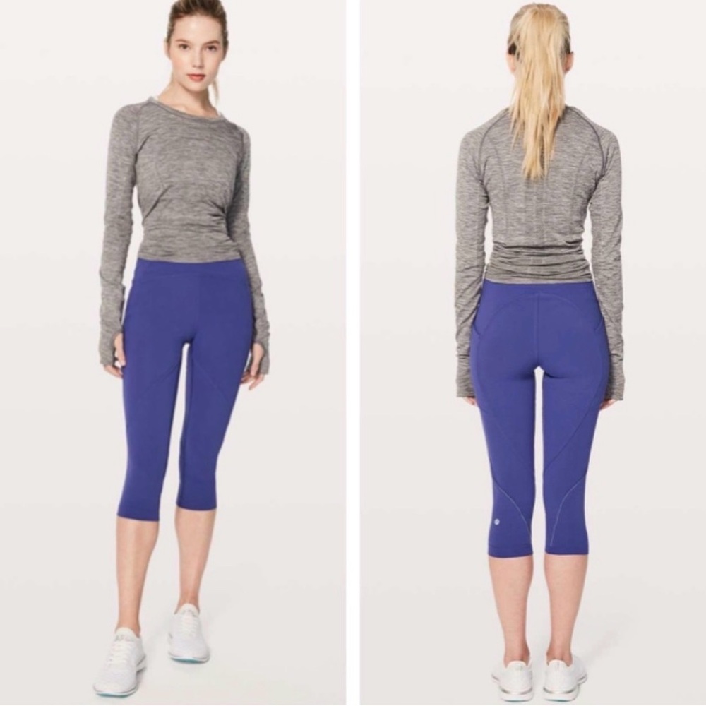 Lululemon Lead the Pack Stoney Grape Purple Crop 23" Leggings Size 4